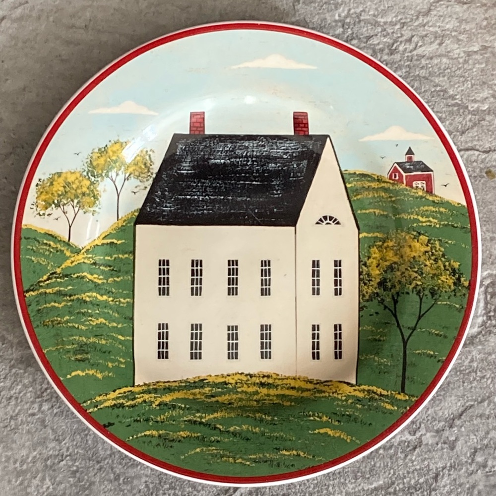 Sakura Country Life by Warren Kimble Brandon House Set of 3 Salad Plates 8 1/4" - Picture 4 of 9